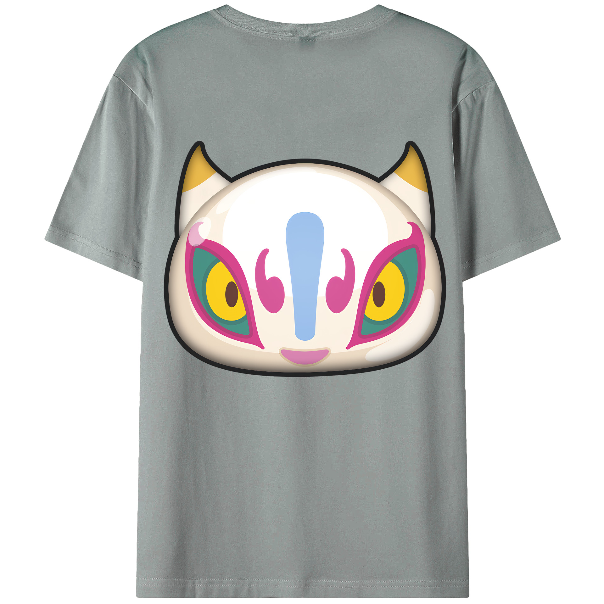 （画像用） 妖怪ウォッチ Yo-kai Watch 綿100％ メンズ半袖Tシャツ（バックプリント） 通気性
